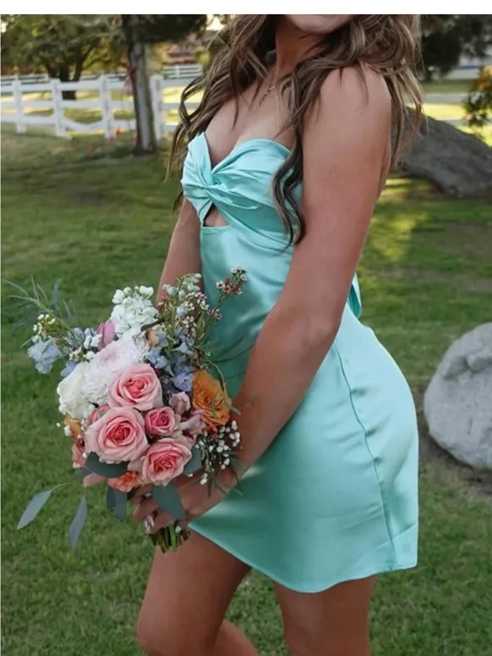 NEW!!!Sheath Sweetheart Pleated Short/Mini Silk Like Satin Dress by LAVELIYA